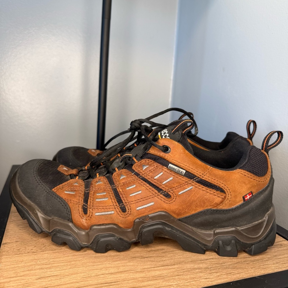 Ecco Men's Gore-Tex Brown and Black Suede Trail Sneakers